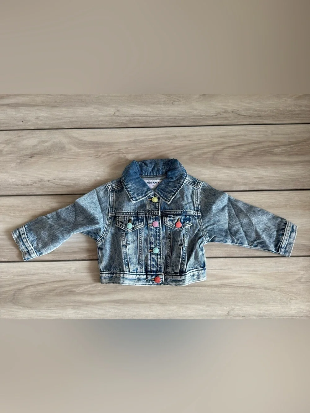 Old Navy Cropped Trucker Denim Jacket Blue 2T NWT